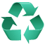 Recycling  emotikona U+267B