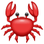 Krab emotikona U+1F980