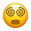 Emoji z spiralnymi oczami U+1F635 U+1F4AB