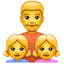 Ojciec córki Emoji U+1F468 U+1F467 U+1F467